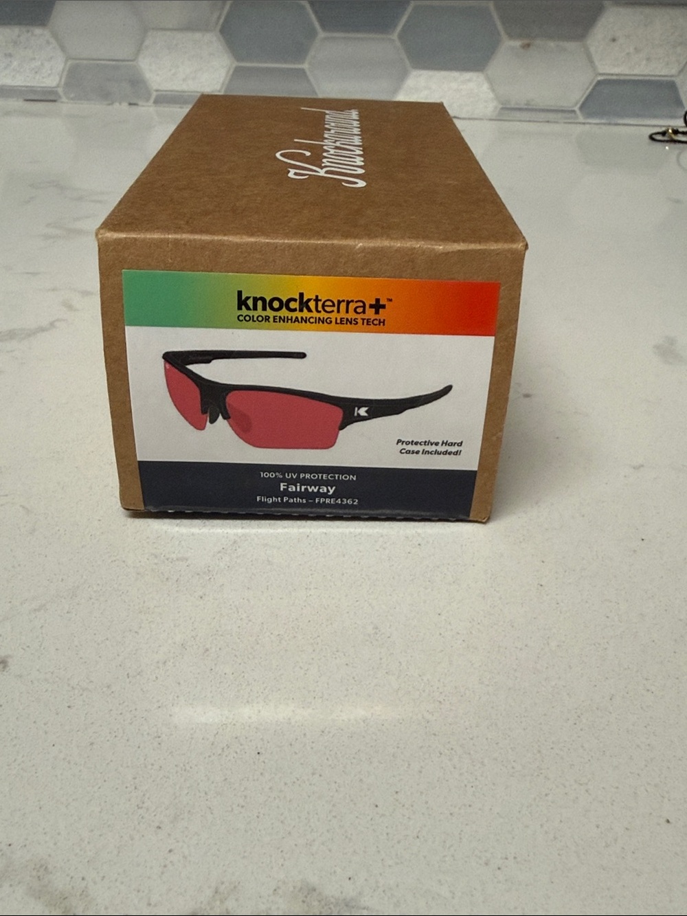 knockterra Fairway Men’s Sunglasses — Black Frame with Red Lenses